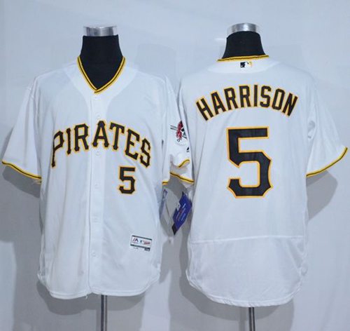 Pirates #5 Josh Harrison White Flexbase Authentic Collection Stitched MLB Jersey